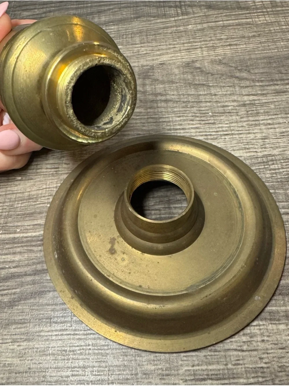 Vintage Solid Brass Candlestick Candle Holder Pedestal